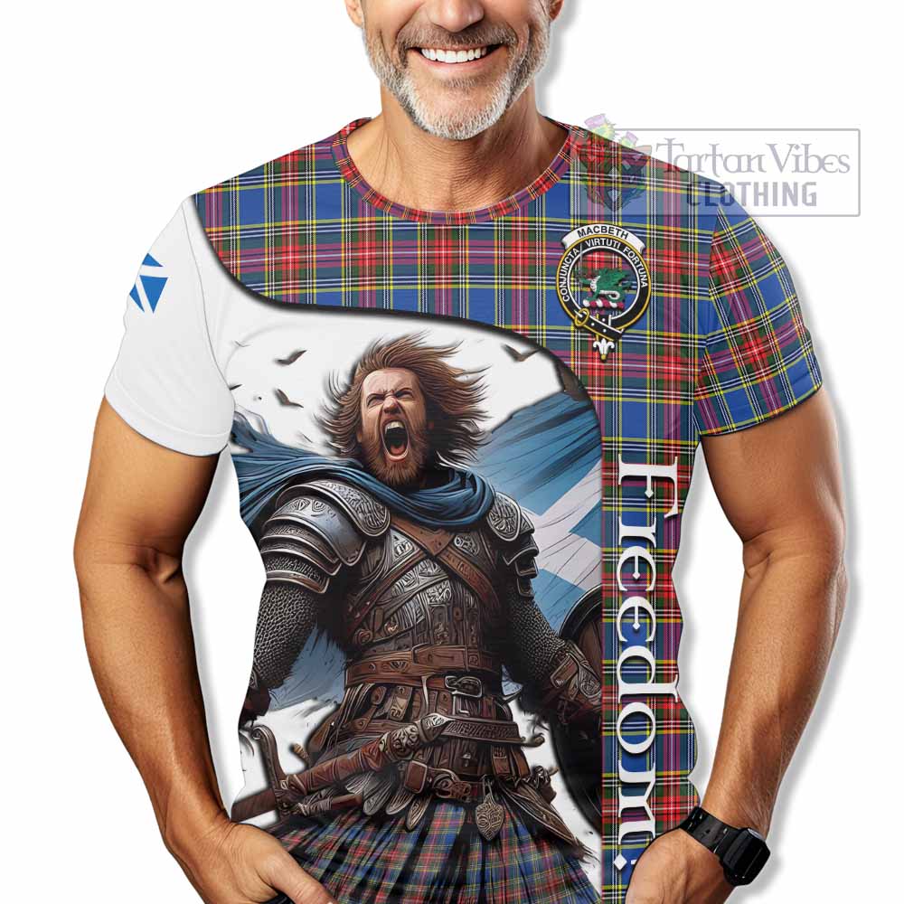 MacBeth (McBeth) Crest Tartan T-Shirt Inspired by the Freedom of Scottish Warrior