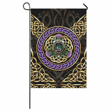 MacBeth (McBeth) Clan Crest Garden Flag Celtic Scottish Thistle 59 × 35 in (150 × 89 cm) - Tartan Vibes Clothing