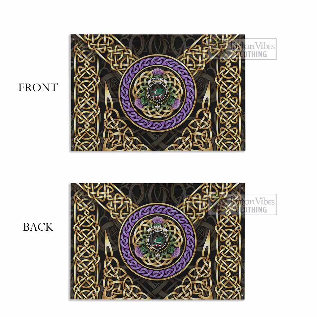 MacBeth (McBeth) Clan Crest House Flag Celtic Scottish Thistle - Tartan Vibes Clothing