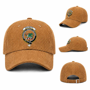 MacBeth (McBeth) Scottish Clan Crest Corduroy Baseball Cap - Tartan Vibes Clothing