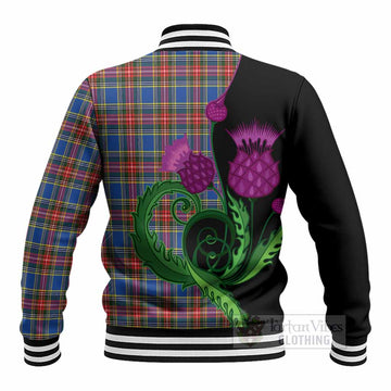 MacBeth (McBeth) Tartan Baseball Jacket Traditional Scottish Thistle - Tartan Vibes Clothing