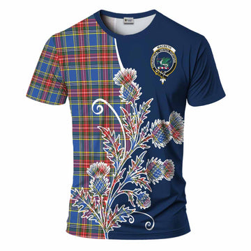 MacBeth (McBeth) Tartan Crest Proud Scottish Basic Thistle T-Shirt