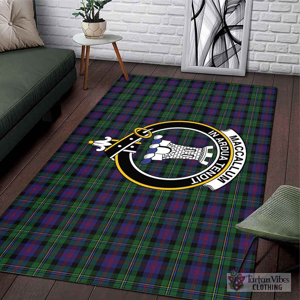 Tartan Vibes Clothing MacCallum Tartan Area Rug with Family Crest