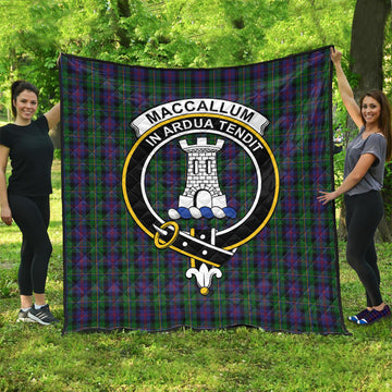 MacCallum (McCallum) Tartan Quilt with Family Crest