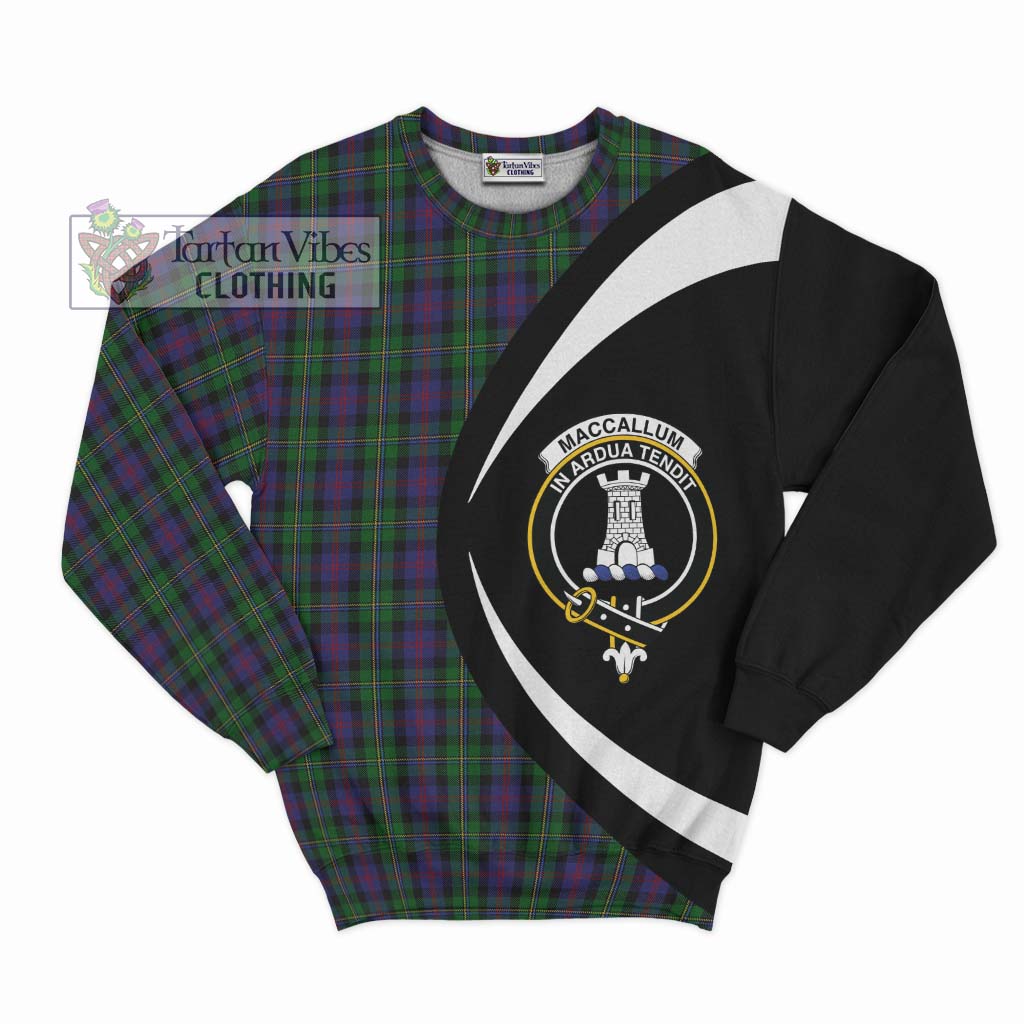 MacCallum (McCallum) Tartan Sweatshirt with Family Crest Circle Style Unisex - Tartan Vibes Clothing