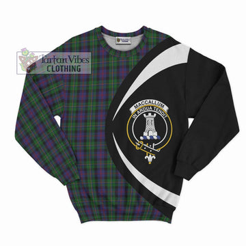 MacCallum (McCallum) Tartan Sweatshirt with Family Crest Circle Style