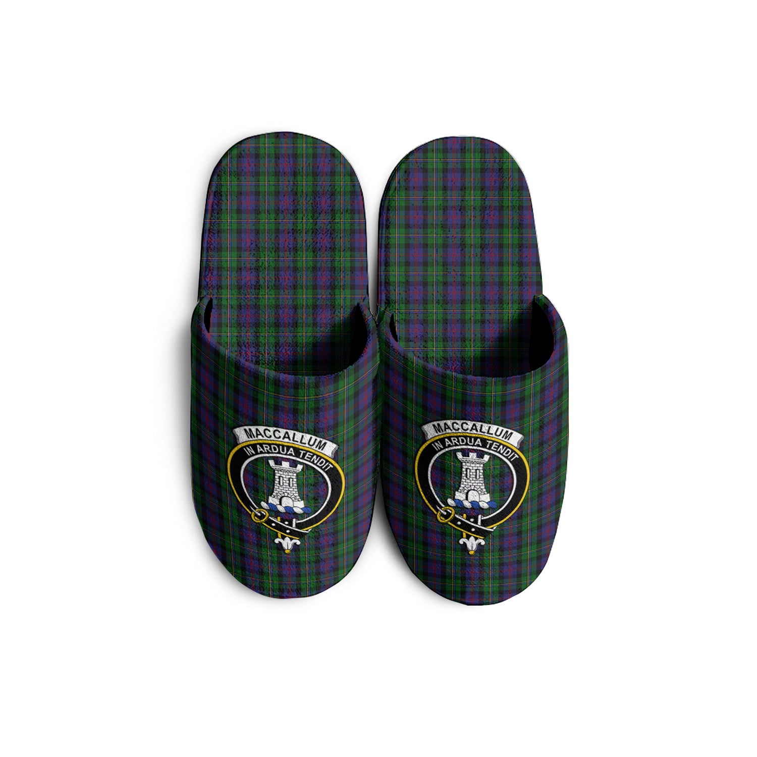 MacCallum Tartan Home Slippers with Family Crest - Tartanvibesclothing