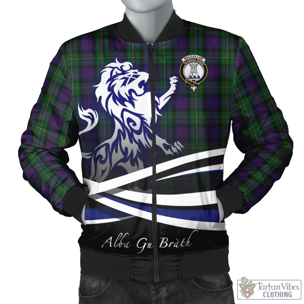 Tartan Vibes Clothing MacCallum Tartan Bomber Jacket with Alba Gu Brath Regal Lion Emblem