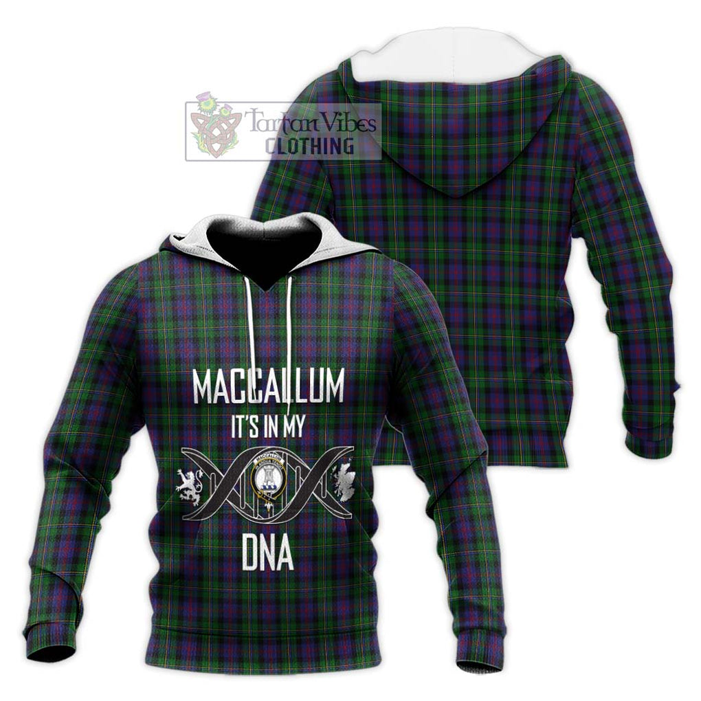 MacCallum (McCallum) Tartan Knitted Hoodie with Family Crest DNA In Me Style Unisex Knitted Pullover Hoodie - Tartanvibesclothing Shop