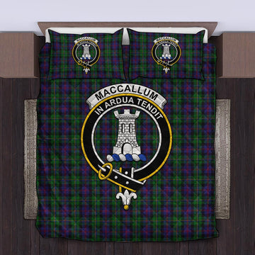 MacCallum (McCallum) Tartan Quilt Bed Set with Family Crest