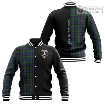 MacCallum (McCallum) Tartan Baseball Jacket with Family Crest and Half Of Me Style