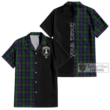 MacCallum (McCallum) Tartan Short Sleeve Button Shirt with Family Crest and Half Of Me Style