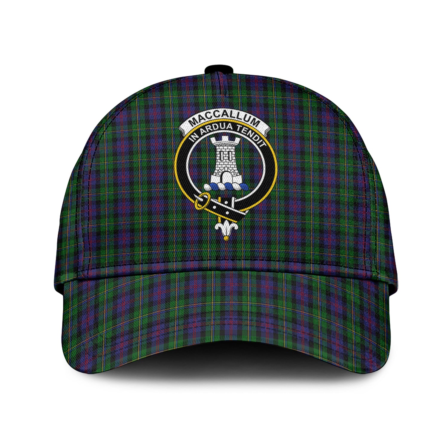 MacCallum (McCallum) Tartan Classic Cap with Family Crest Classic Cap Universal Fit - Tartan Vibes Clothing