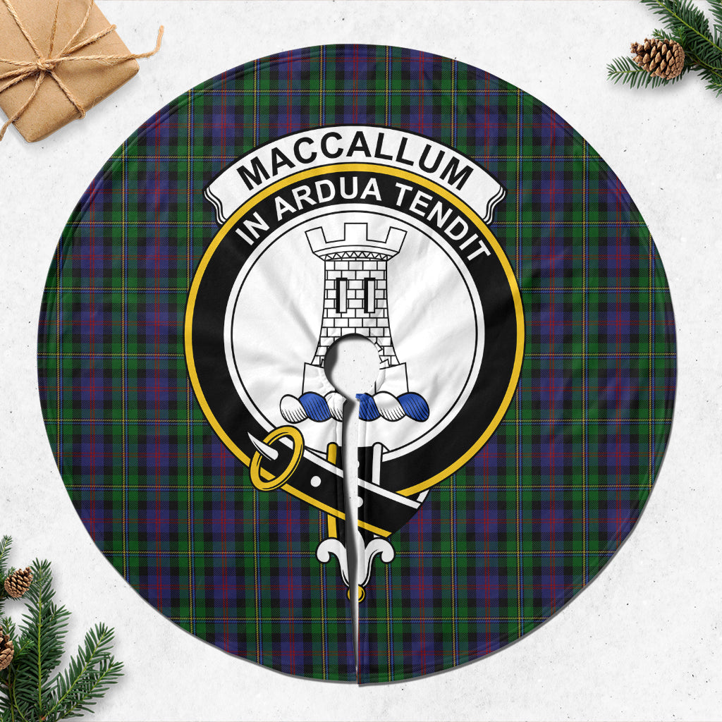 MacCallum Tartan Christmas Tree Skirt with Family Crest - Tartanvibesclothing