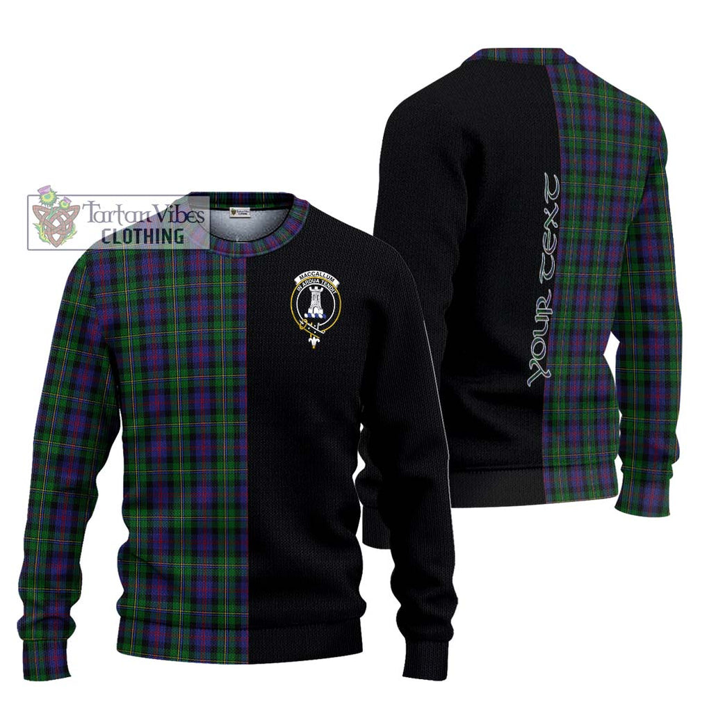 MacCallum (McCallum) Tartan Knitted Sweater with Family Crest and Half Of Me Style Unisex - Tartanvibesclothing Shop