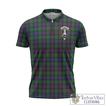 MacCallum (McCallum) Tartan Zipper Polo Shirt with Family Crest