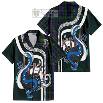 MacCallum (McCallum) Tartan Short Sleeve Button Shirt with Epic Bagpipe Style