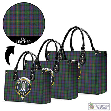 MacCallum (McCallum) Tartan Luxury Leather Handbags with Family Crest