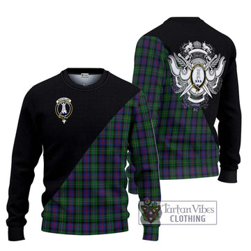 MacCallum (McCallum) Tartan Ugly Sweater with Family Crest and Military Logo Style