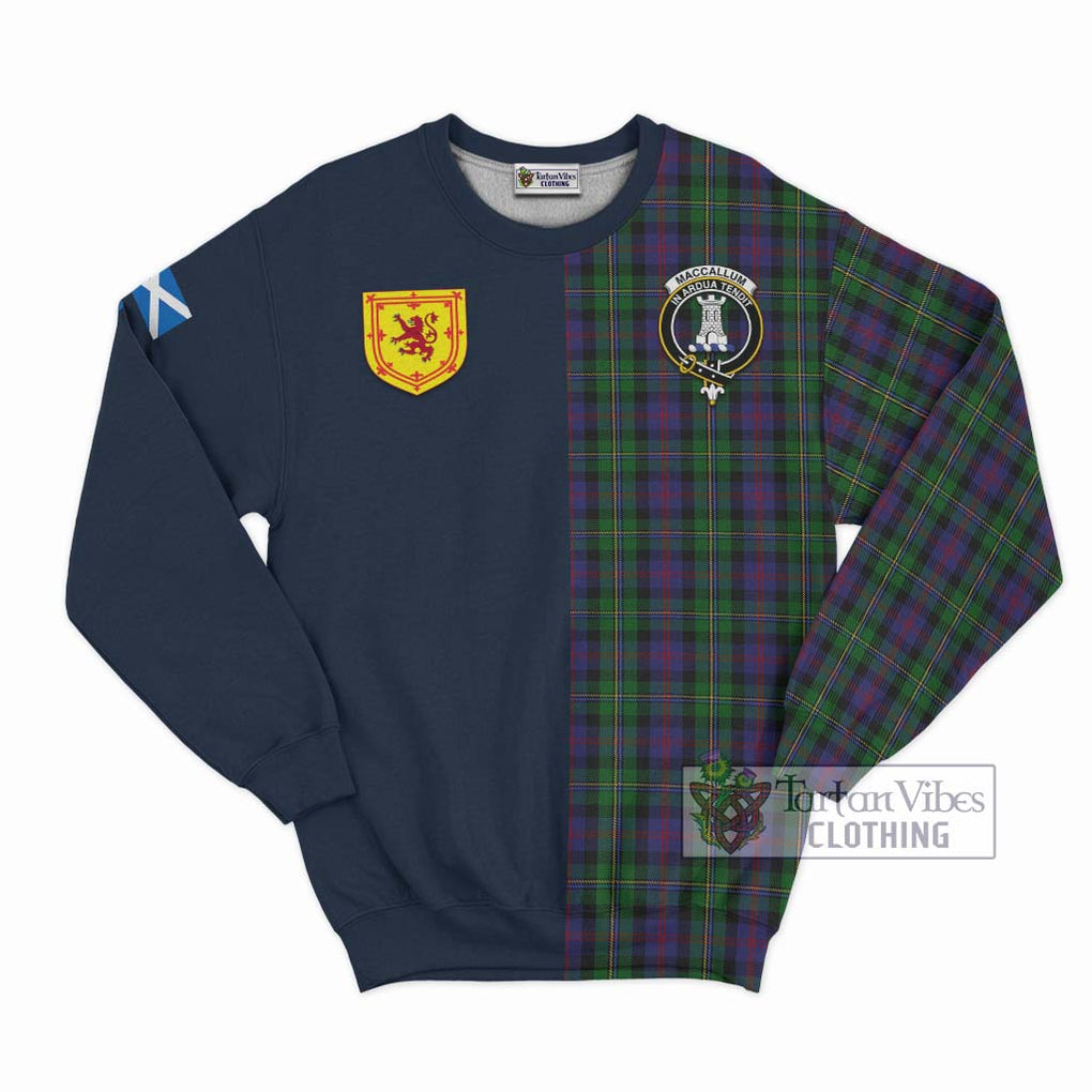 MacCallum (McCallum) Tartan Sweatshirt Alba with Scottish Lion Royal Arm Half Style Unisex - Tartan Vibes Clothing