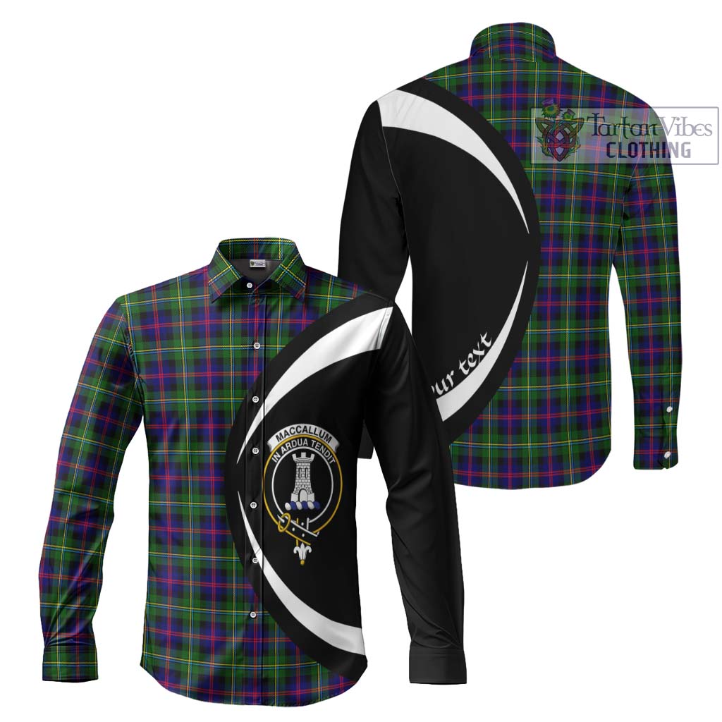 Tartan Vibes Clothing MacCallum #2 Tartan Long Sleeve Button Up with Family Crest Circle Style