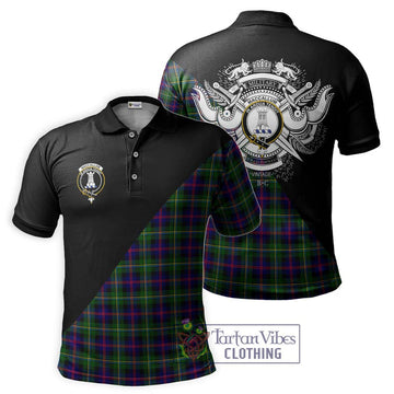 MacCallum #2 Tartan Polo Shirt with Family Crest and Military Logo Style