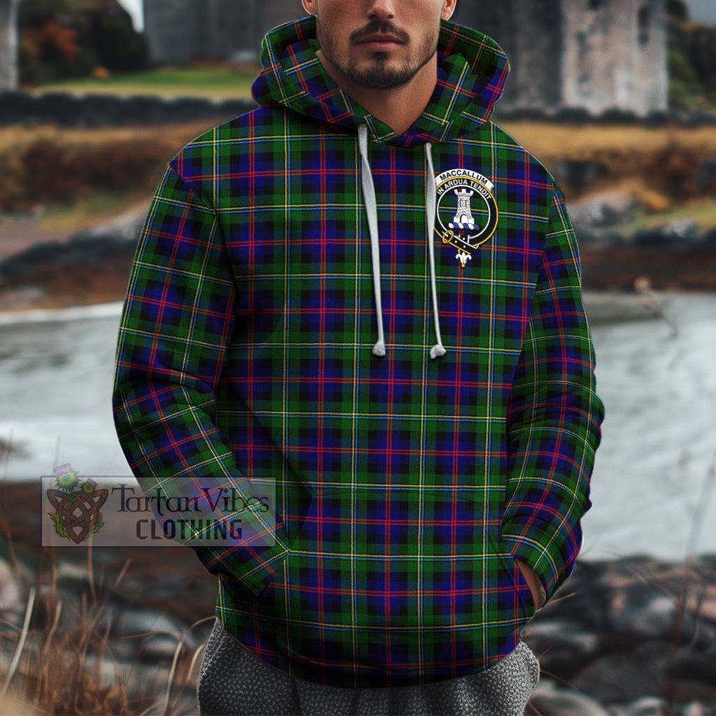 Tartan Vibes Clothing MacCallum #2 Tartan Cotton Hoodie with Family Crest