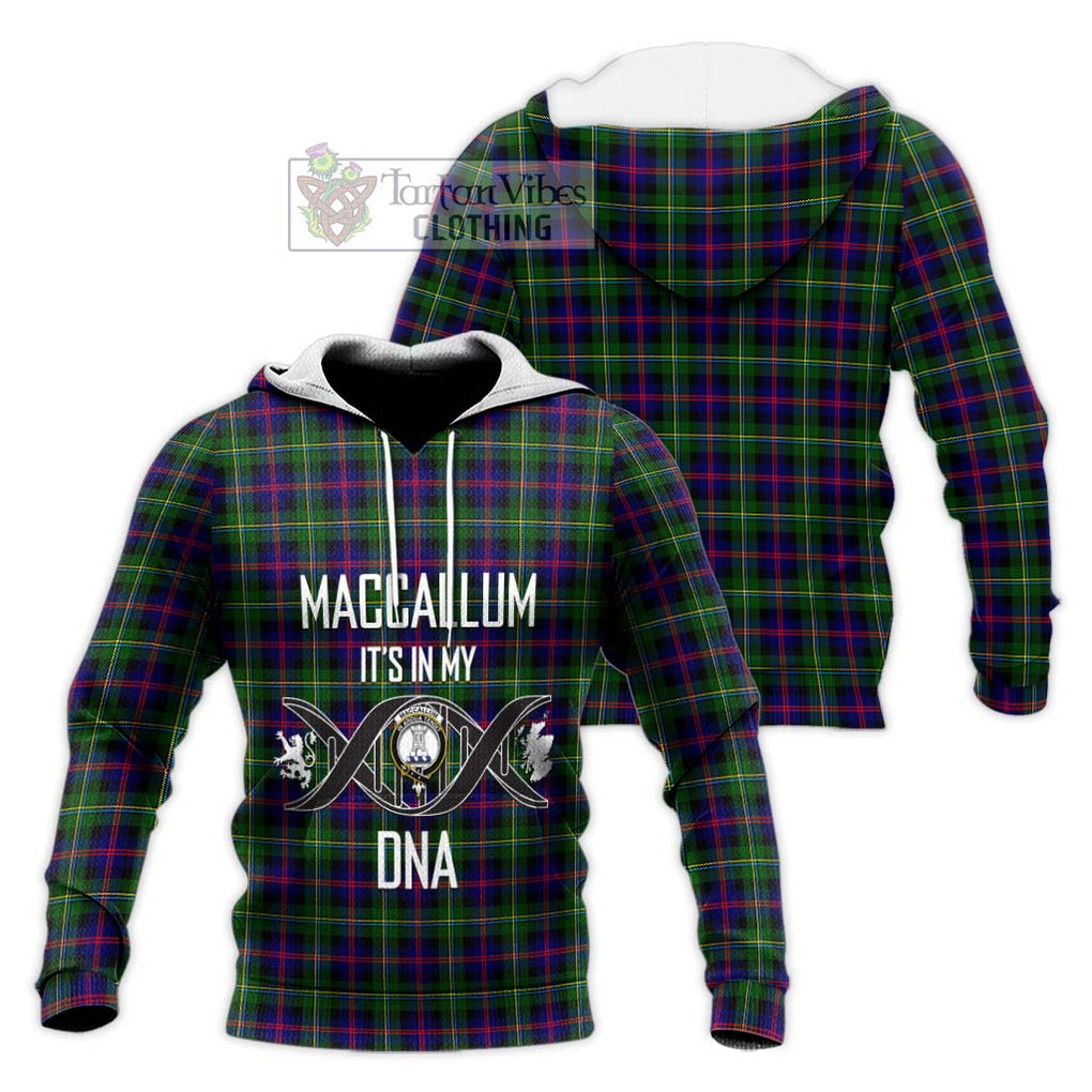 Tartan Vibes Clothing MacCallum #2 Tartan Knitted Hoodie with Family Crest DNA In Me Style