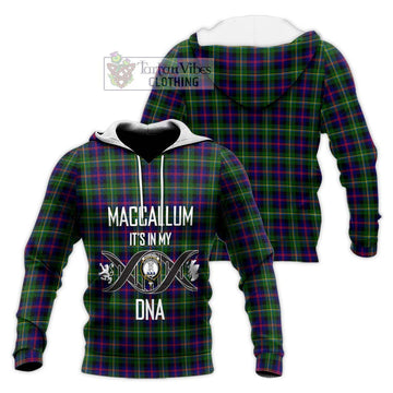 MacCallum #2 Tartan Knitted Hoodie with Family Crest DNA In Me Style