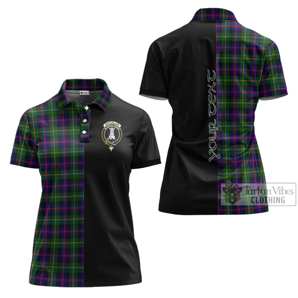 Tartan Vibes Clothing MacCallum #2 Tartan Women's Polo Shirt with Family Crest and Half Of Me Style