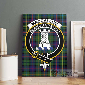 MacCallum #2 Tartan Canvas Print Wall Art with Family Crest