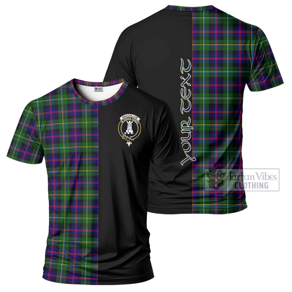 Tartan Vibes Clothing MacCallum #2 Tartan T-Shirt with Family Crest and Half Of Me Style