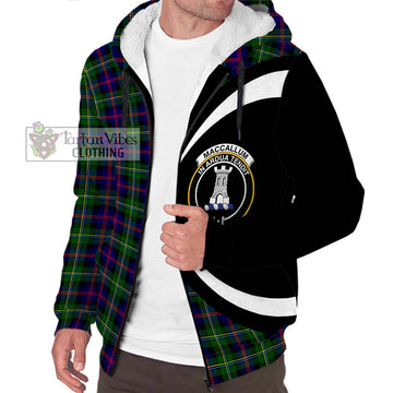 MacCallum #2 Tartan Sherpa Hoodie with Family Crest Circle Style