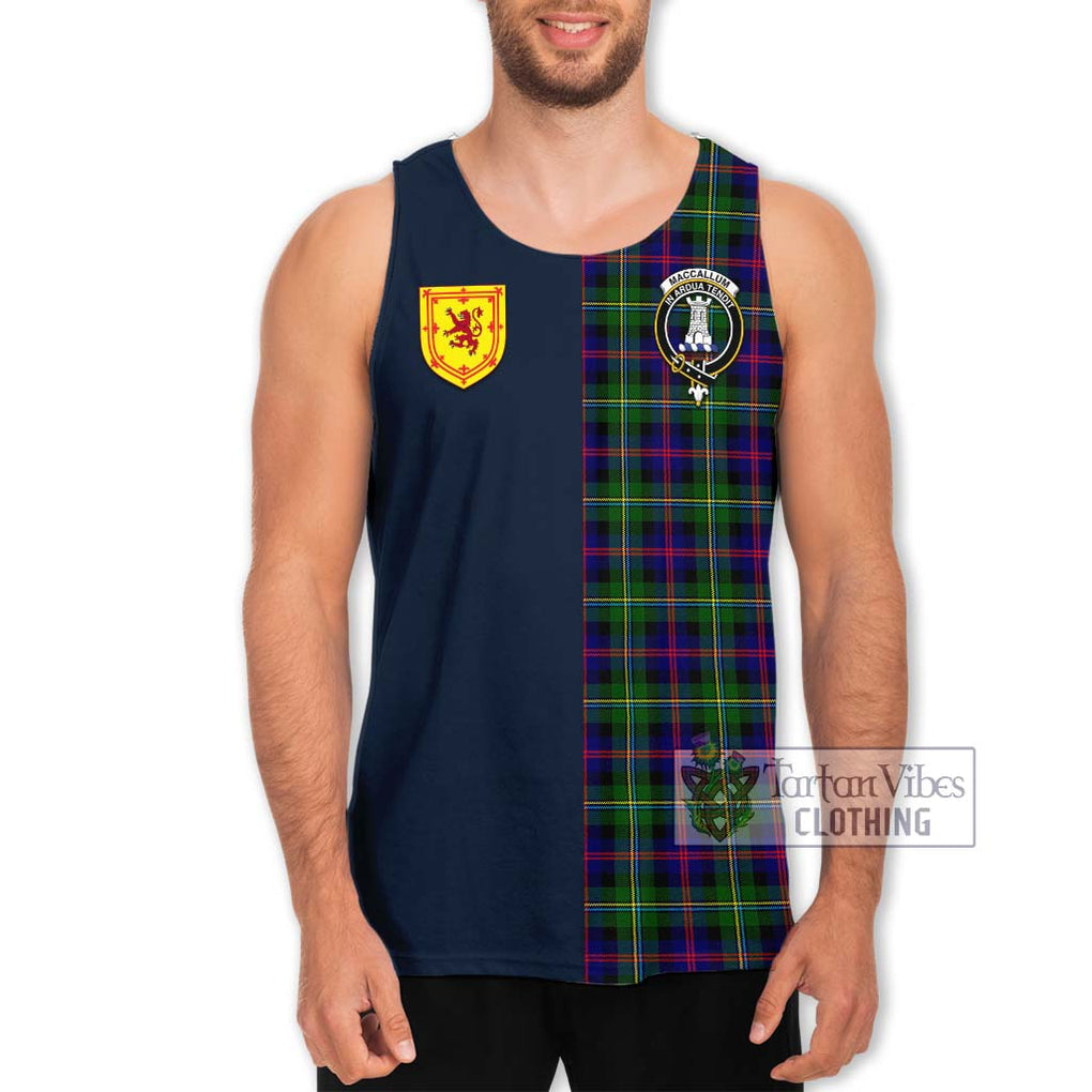 Tartan Vibes Clothing MacCallum #2 Tartan Men's Tank Top with Scottish Lion Royal Arm Half Style