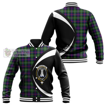 MacCallum #2 Tartan Baseball Jacket with Family Crest Circle Style