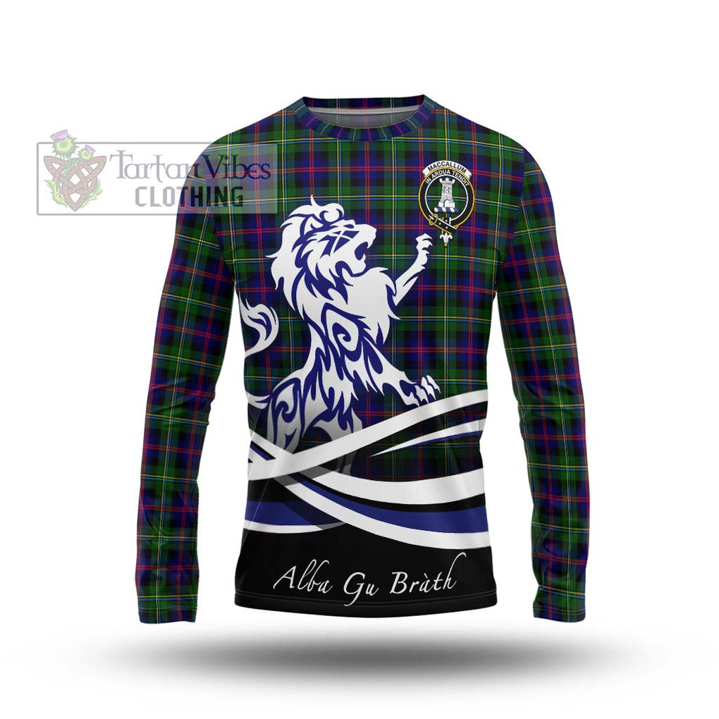 Tartan Vibes Clothing MacCallum #2 Tartan Long Sleeve T-Shirt with Alba Gu Brath Regal Lion Emblem