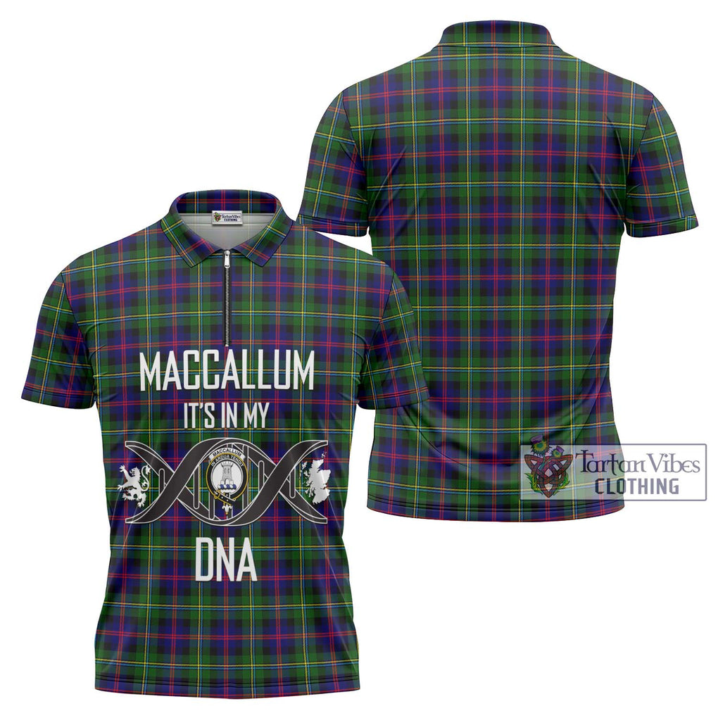 Tartan Vibes Clothing MacCallum #2 Tartan Zipper Polo Shirt with Family Crest DNA In Me Style