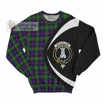 MacCallum #2 Tartan Sweatshirt with Family Crest Circle Style