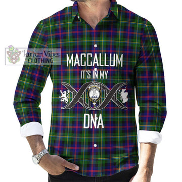 MacCallum #2 Tartan Long Sleeve Button Shirt with Family Crest DNA In Me Style