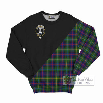 MacCallum #2 Tartan Sweatshirt with Family Crest and Military Logo Style