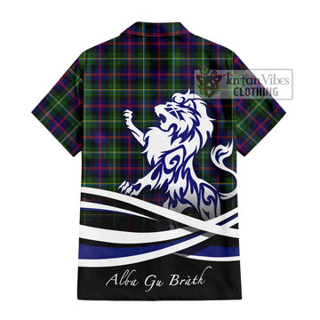 MacCallum #2 Tartan Short Sleeve Button Shirt with Alba Gu Brath Regal Lion Emblem