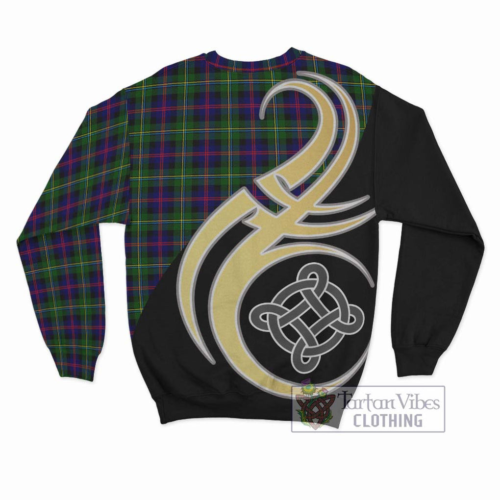 Tartan Vibes Clothing MacCallum #2 Tartan Sweatshirt with Family Crest and Celtic Symbol Style