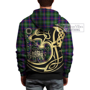 MacCallum #2 Tartan Hoodie with Family Crest Celtic Wolf Style