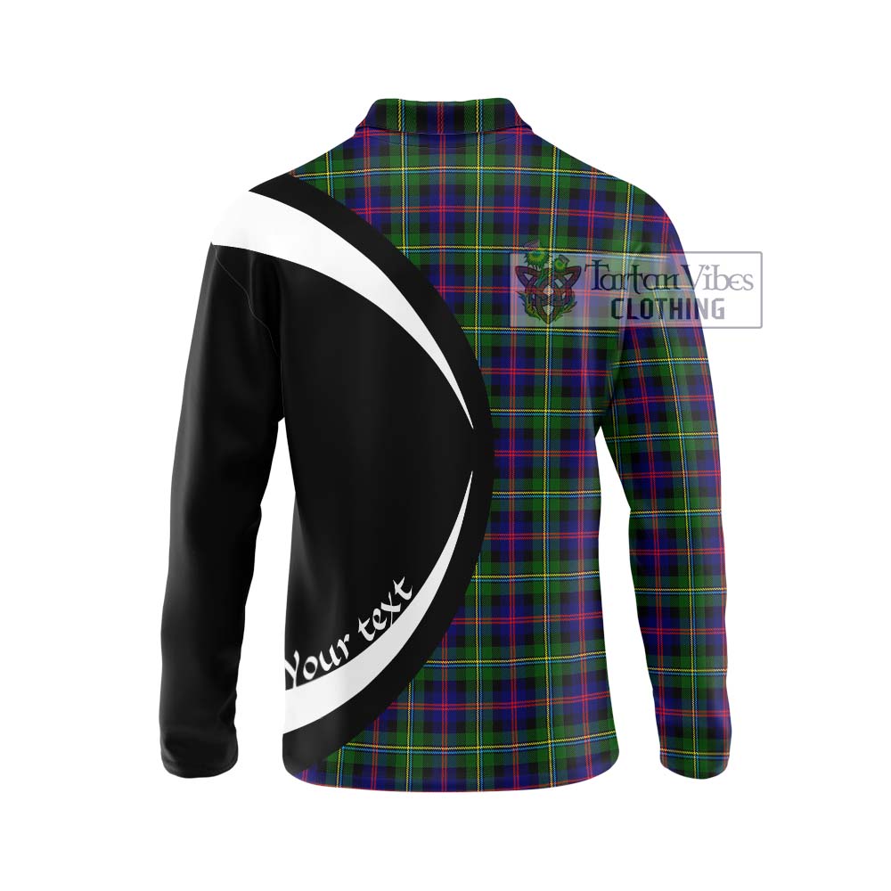 Tartan Vibes Clothing MacCallum #2 Tartan Long Sleeve Polo Shirt with Family Crest Circle Style