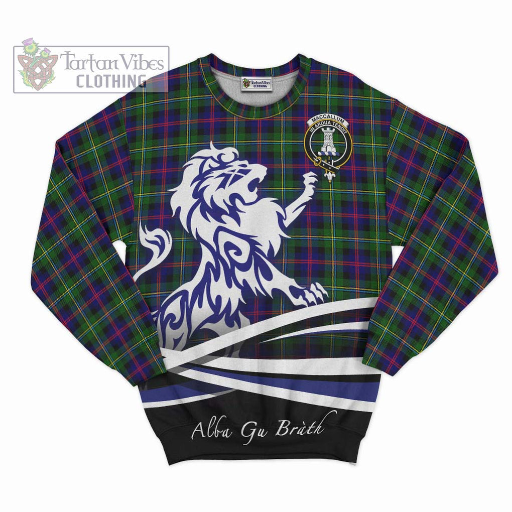 Tartan Vibes Clothing MacCallum #2 Tartan Sweatshirt with Alba Gu Brath Regal Lion Emblem