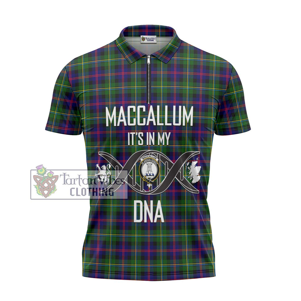 Tartan Vibes Clothing MacCallum #2 Tartan Zipper Polo Shirt with Family Crest DNA In Me Style