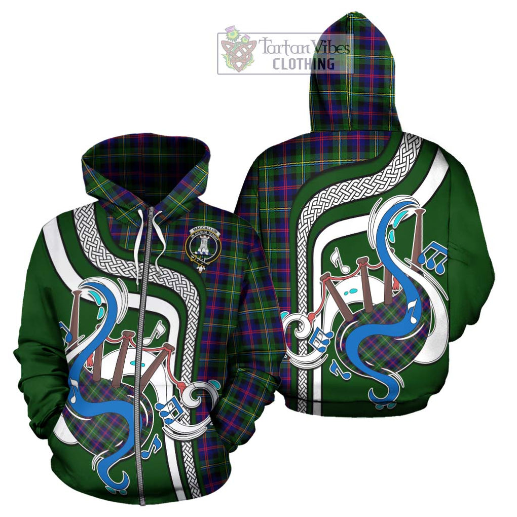 Tartan Vibes Clothing MacCallum #2 Tartan Hoodie with Epic Bagpipe Style