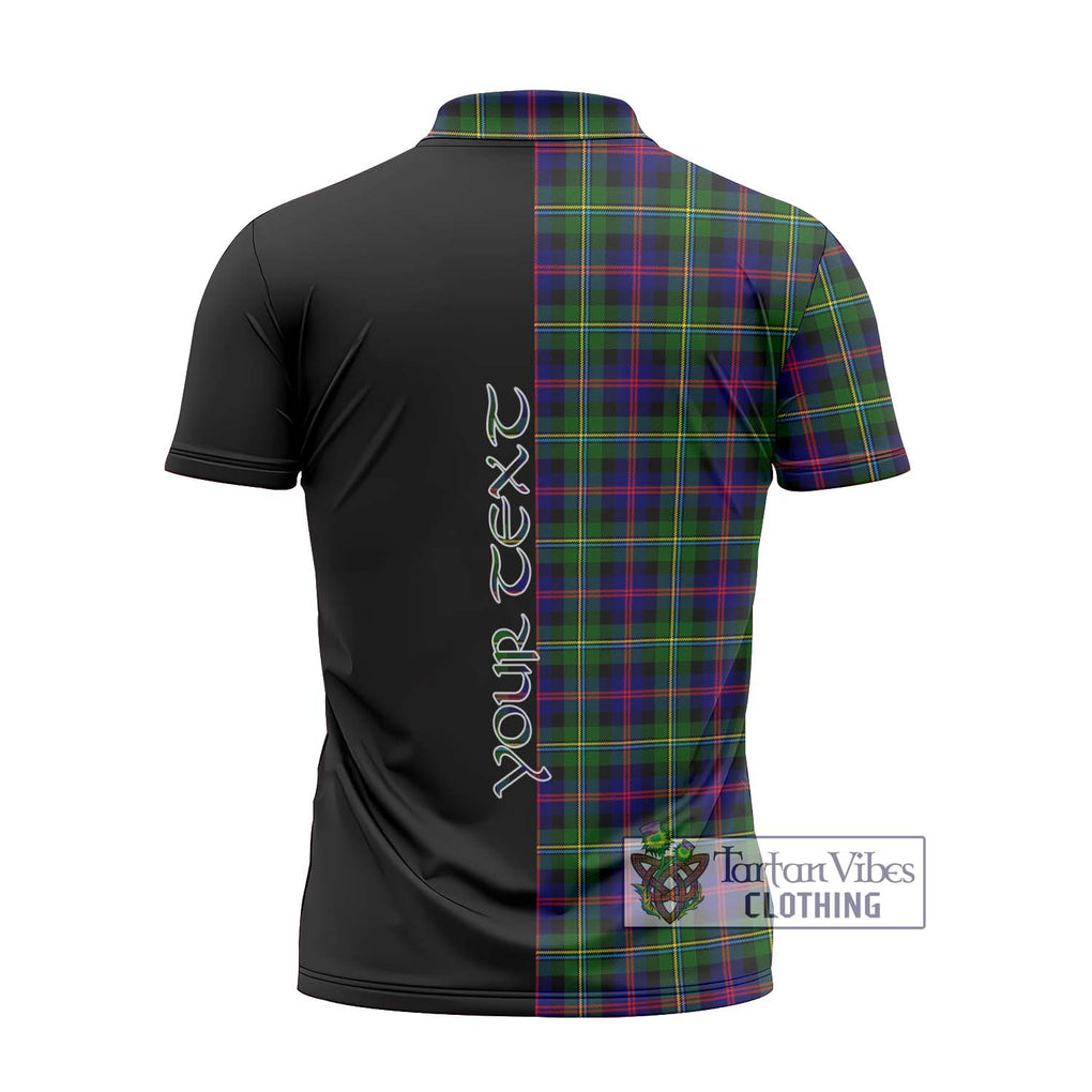 Tartan Vibes Clothing MacCallum #2 Tartan Zipper Polo Shirt with Family Crest and Half Of Me Style