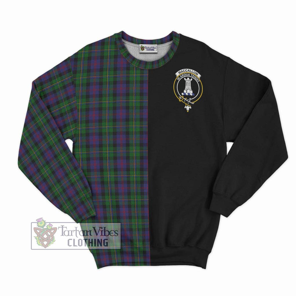 MacCallum (McCallum) Tartan Sweatshirt with Family Crest and Half Of Me Style - Tartanvibesclothing Shop