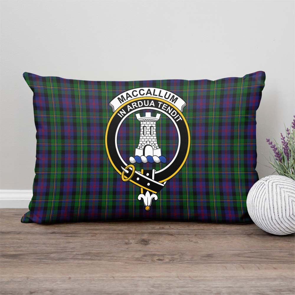 MacCallum Tartan Pillow Cover with Family Crest Rectangle Pillow Cover - Tartanvibesclothing